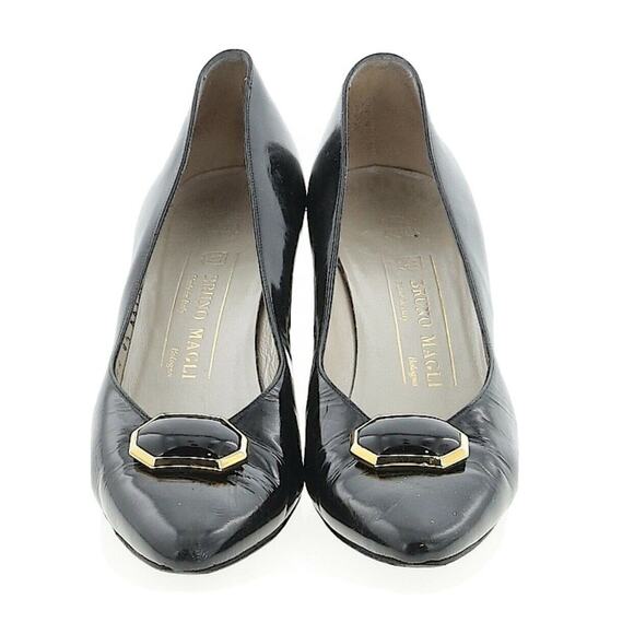 Vintage Bruno Magli shoes black leather pumps - Picture 1 of 9